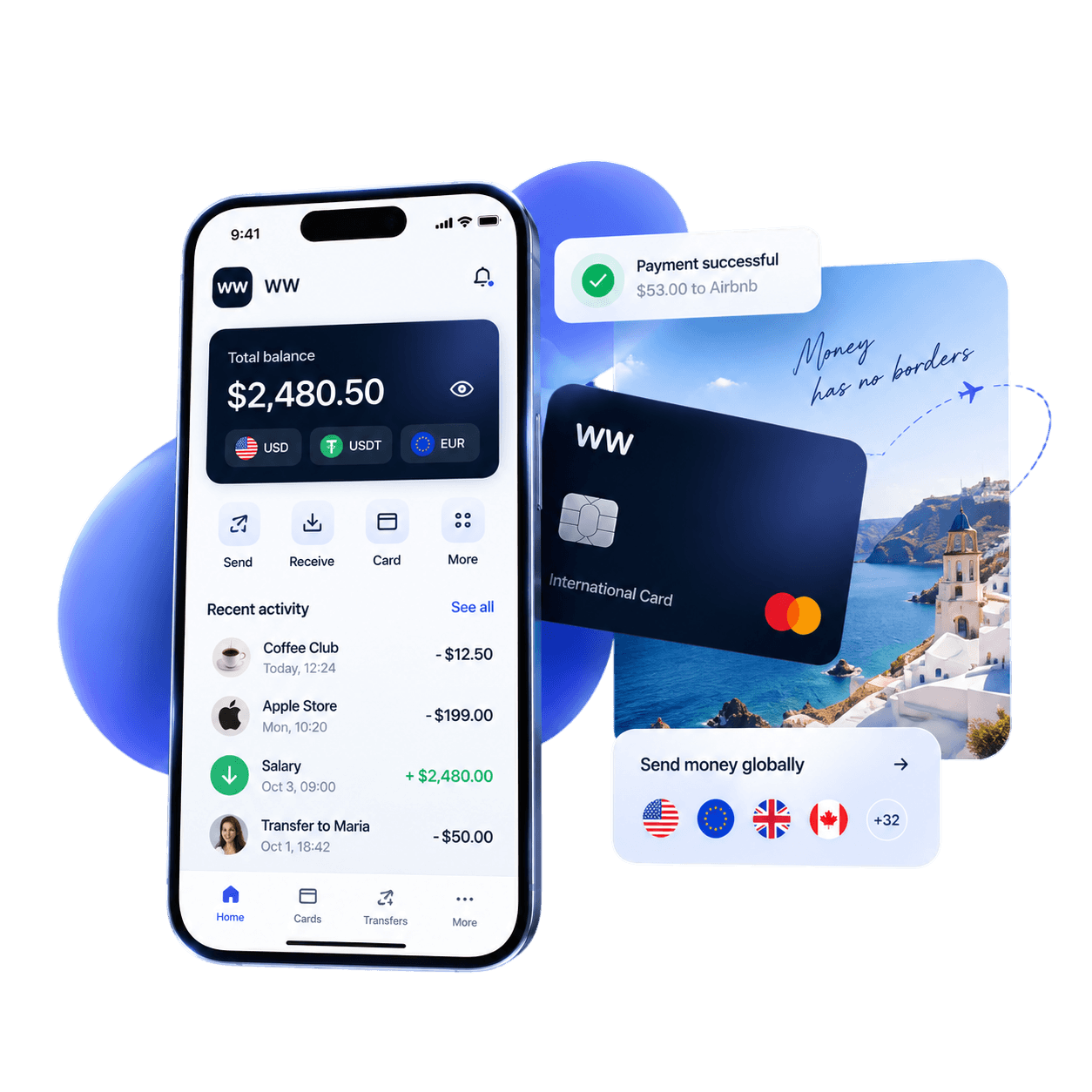 WW wallet, international card and global payments
